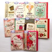Cartão Aniversário Pequeno Kit 01 com 10 unidades