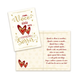 Cartão Amor Grande Kit 2 com 10 unidades