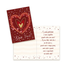 Cartão Amor Grande Kit 01 com 10 unidades