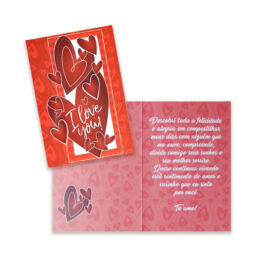 Cartão Amor Grande Kit 2 com 10 unidades