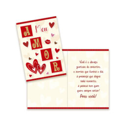 Cartão Amor Pequeno Kit 2 com 10 unidades
