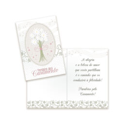 Cartão Casamento Pequeno Kit 01 – com 10 unidades