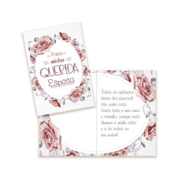 Cartão Pequeno Casamento Bodas Esposa Kit 02 com 10 Unidades