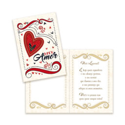 Cartão Amor Grande Kit 01 com 10 unidades