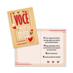 Cartão Amor Grande Kit 01 com 10 unidades