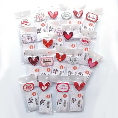 Promoção Hastes Florais em PaperBoard de Amor/Namorados com 60 unidades ganhe de brinde 20 MiniTags Amor