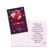 Cartão Amor Pequeno Kit 3 Kit com 10 unidades