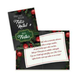 Cartão Grande De Natal Kit com 10 unidades