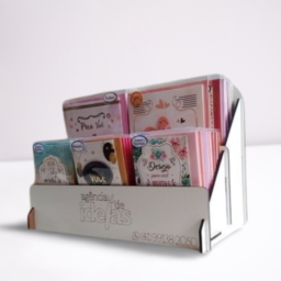 Expositor de Cartão Comemorativo em MDF Misto para 75 unidades