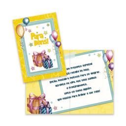 Cartão Grande Aniversário Kit 2 com 10 unidades