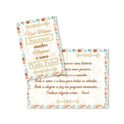 Cartão Pessoas Queridas Pequeno Kit 3 com 10 unidades