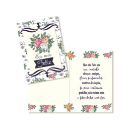 Cartão Pessoas Queridas Pequeno Kit 3 com 10 unidades