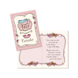 Cartão Pessoas Queridas Pequeno Kit 3 com 10 unidades