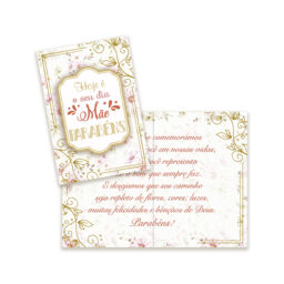 Cartão Pequeno Dia das Mães Kit 03 com 10 unidades