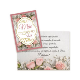 Cartão Pequeno Dia das Mães Kit 02 com 10 unidades