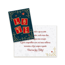 Cartão Amor Pequeno Kit 01 – com 10 unidades