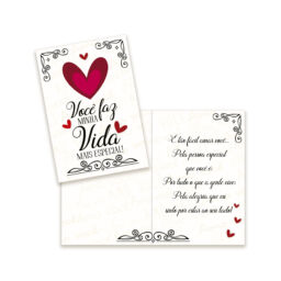 Cartão Amor Pequeno Kit 01 – com 10 unidades