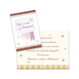 Cartão Pequeno Aniversário Kit 01 com 10 unidades