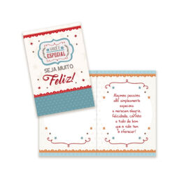 Cartão Pequeno Pessoas Queridas Kit 01 com 10 unidades