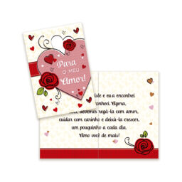 Cartão Amor Pequeno Kit 01 – com 10 unidades