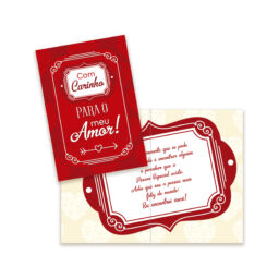 Cartão Amor Pequeno Kit 01 – com 10 unidades