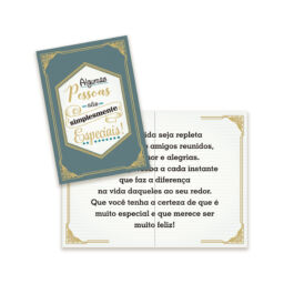 Cartão Pequeno Pessoas Queridas Kit 01 com 10 unidades