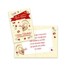Cartão Amor Pequeno Kit 01 – com 10 unidades