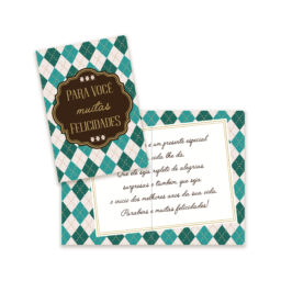 Cartão Pequeno Aniversário Kit 01 com 10 unidades