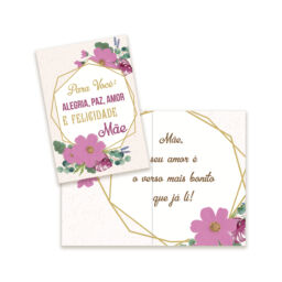 Cartão Pequeno Dia das Mães Kit 03 com 10 unidades