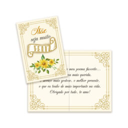 Cartão Pequeno Dia das Mães Kit 03 com 10 unidades