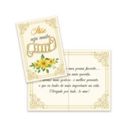 Cartão Pequeno Dia das Mães Kit 03 com 10 unidades