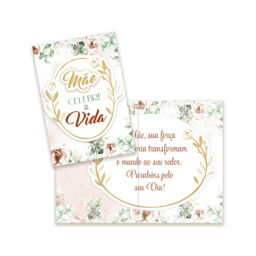 Cartão Pequeno Dia das Mães Kit 03 com 10 unidades