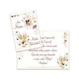 Cartão Pequeno Casamento Bodas Esposa Kit 02 com 10 Unidades