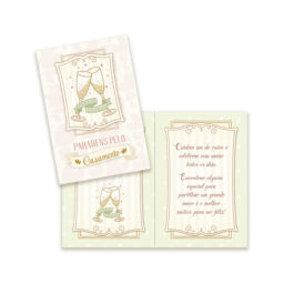 Cartão Pequeno Casamento Bodas Esposa Kit 02 com 10 Unidades