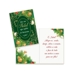 Cartão de Natal Pequeno Kit 01 com 10 unidades