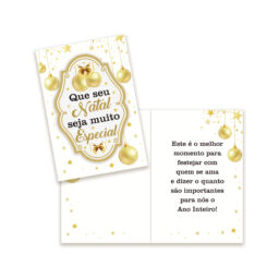 Cartão de Natal Pequeno Kit 01 com 10 unidades