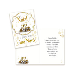 Cartão de Natal Pequeno Kit 01 com 10 unidades