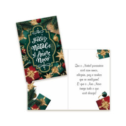 Cartão de Natal Pequeno Kit 01 com 10 unidades