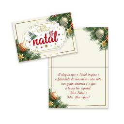 Cartão de Natal Pequeno Kit 01 com 10 unidades