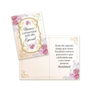 Cartão Pequeno Dia das Mães Kit 02 com 10 unidades