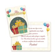 Cartão Grande Aniversário Kit 03 com 10 unidades