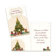 Cartão Grande de Natal Kit 02 com 10 unidades