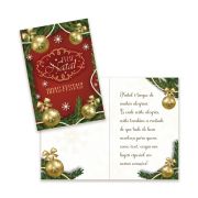 Cartão Grande de Natal Kit 02 com 10 unidades
